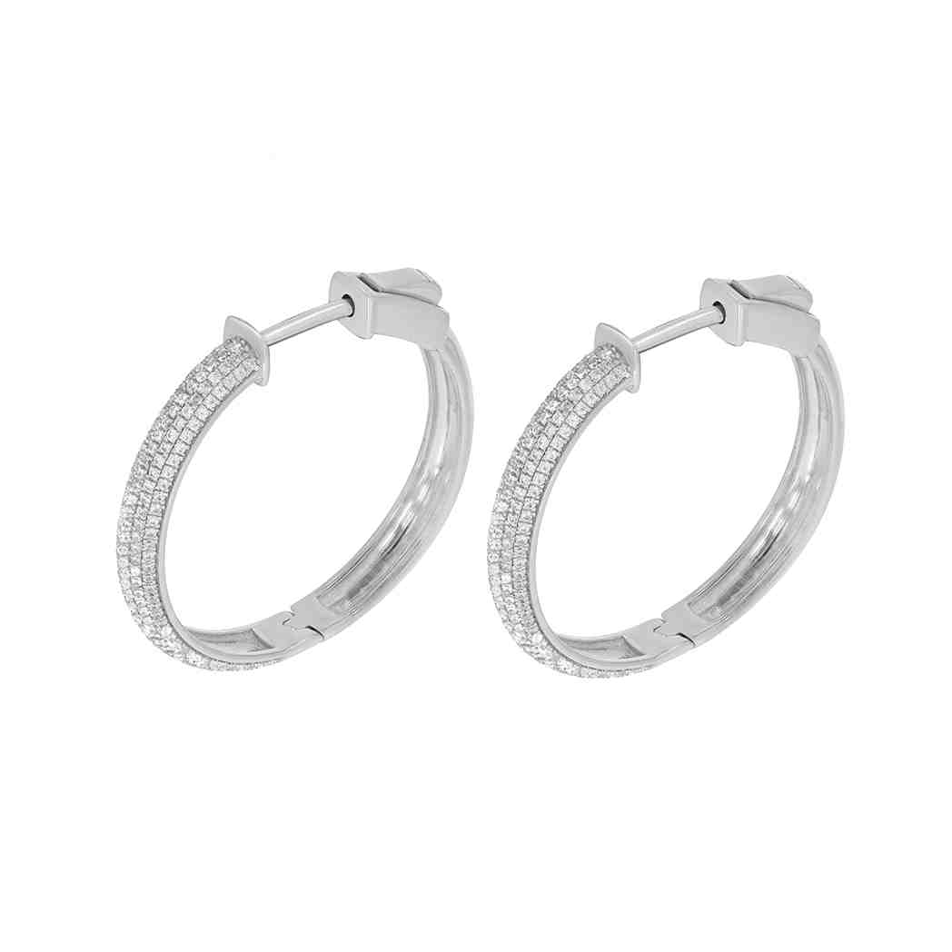 Huggie Hoop Diamond Earrings ER21478A26MM